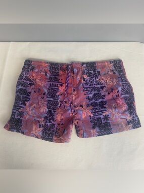 Vintage Surf Odyssey Swim Trunks Shorts Men's Medium Floral Geometric Multicolor